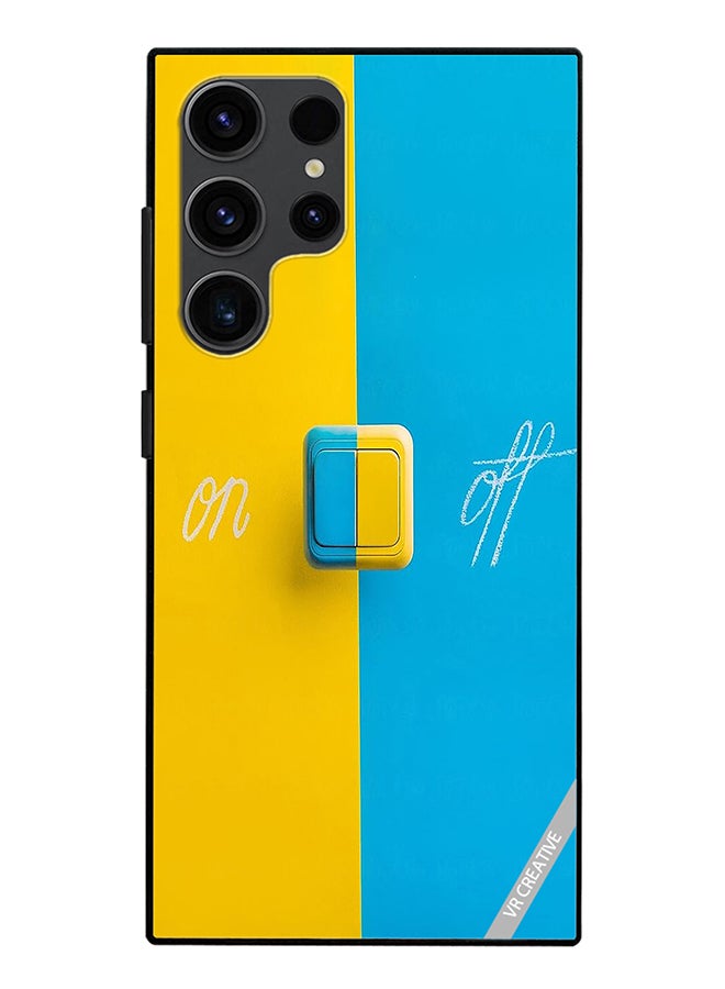 VR CREATIVE Protective Case Cover For Samsung Galaxy S24 Ultra On Off Design Multicolour - Image 1
