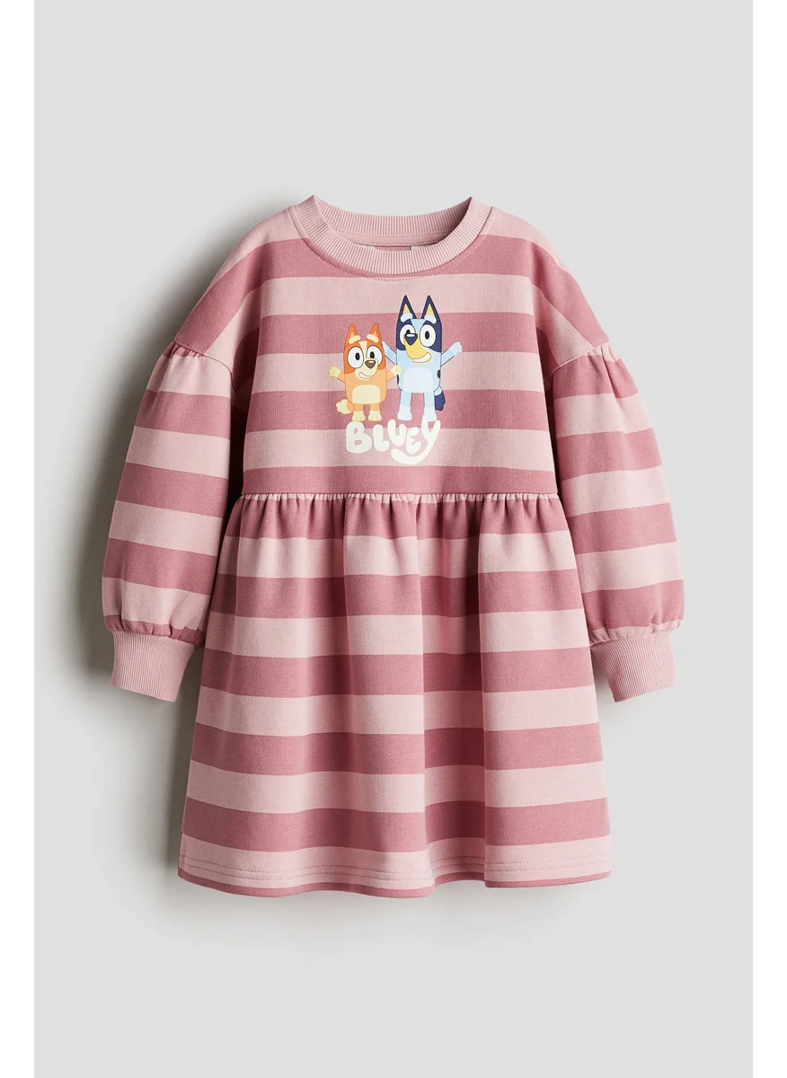 اتش اند ام Printed Sweatshirt Dress