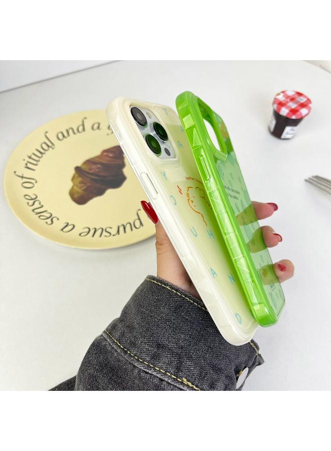 S-TOP Case For iPhone 14 Pro Max Creative Edge Small Fresh Pattern TPU + PC Phone Case - Image 5