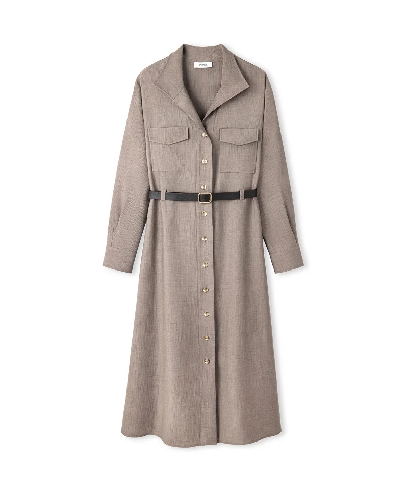 Ipekyol  Flared Fit Belted Shirt Dress for Women | Best Price UAE