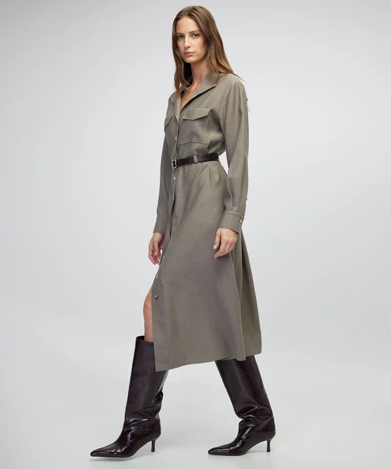 Ipekyol Flared Fit Belted Shirt Dress