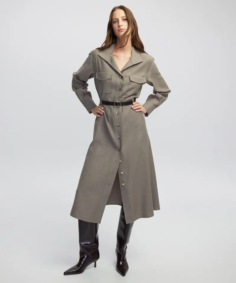Belted Shirt Dress