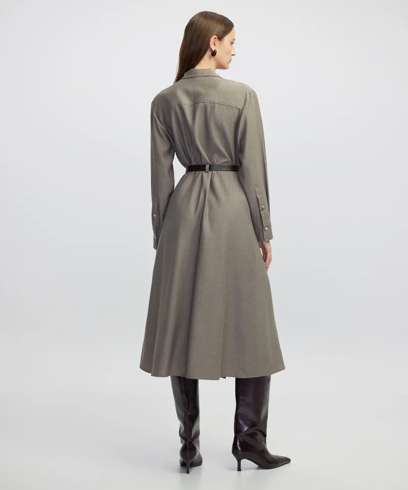 Ipekyol  Flared Fit Belted Shirt Dress for Women | Best Price UAE