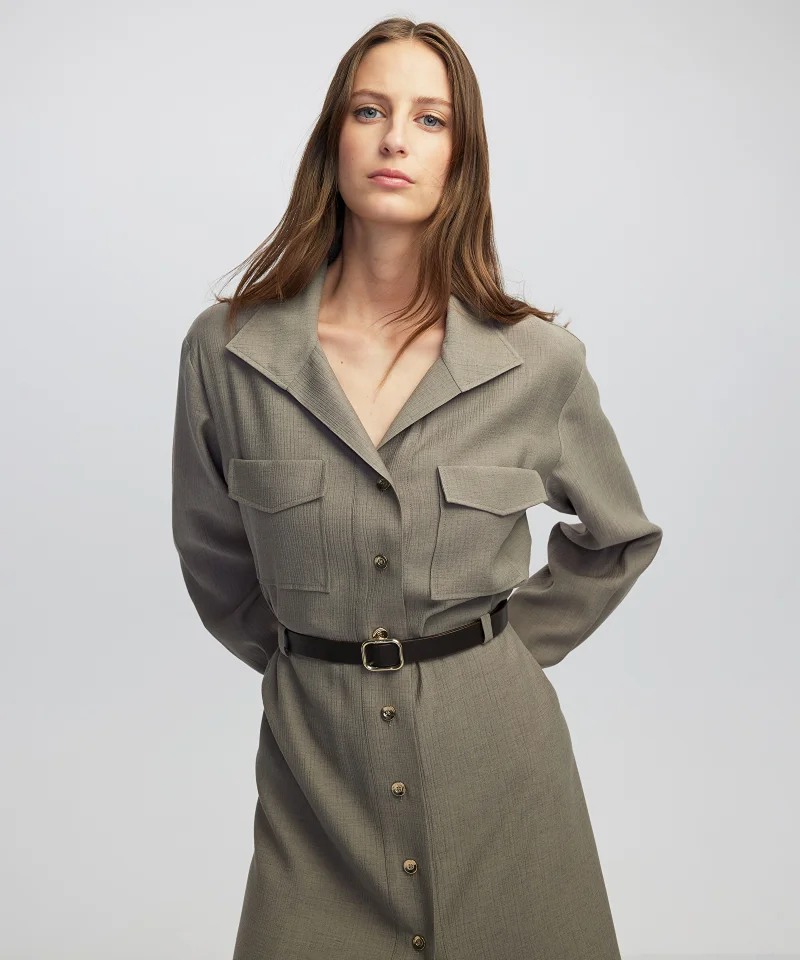 Ipekyol  Flared Fit Belted Shirt Dress for Women | Best Price UAE