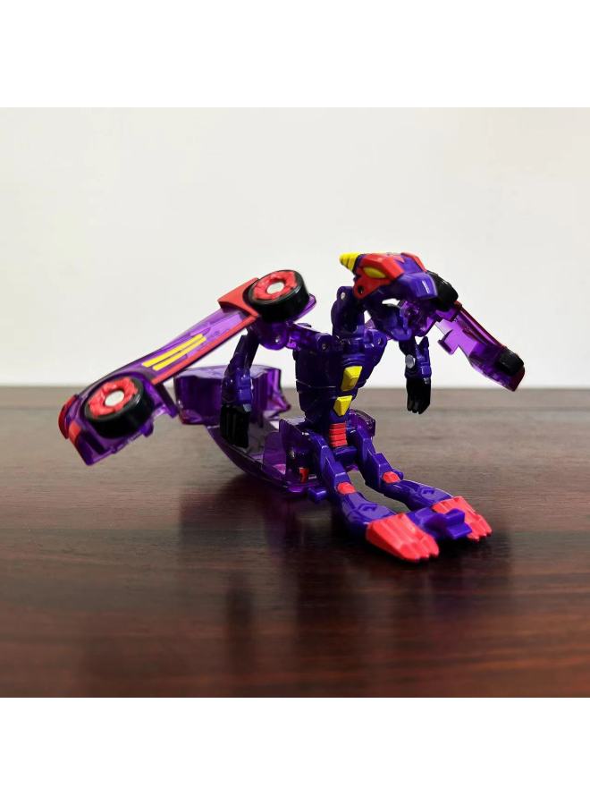 MECARD Magic Burst Transformed Car God Toy Weijia Giant God Battle Car God Battle Boy Jumping Pair Battle Game-Color:Purple Wind Dragon - Image 1