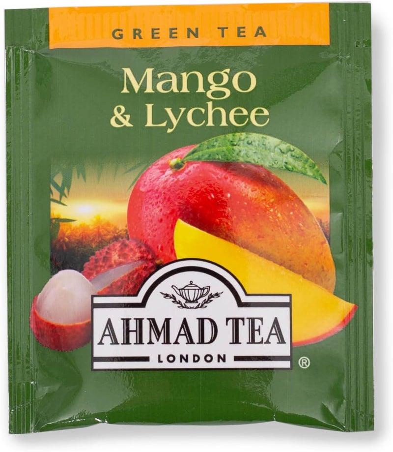 Ahmad Tea Mango & Lychee Green Tea Bags - Image 3