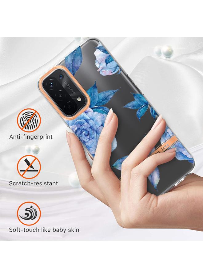 اس-توب جراب لهاتف OPPO A74 5G / A93 5G / A54 5G / A93S 5G، جراب هاتف IMD TPU بسلسلة الزهور والنباتات - Image 2