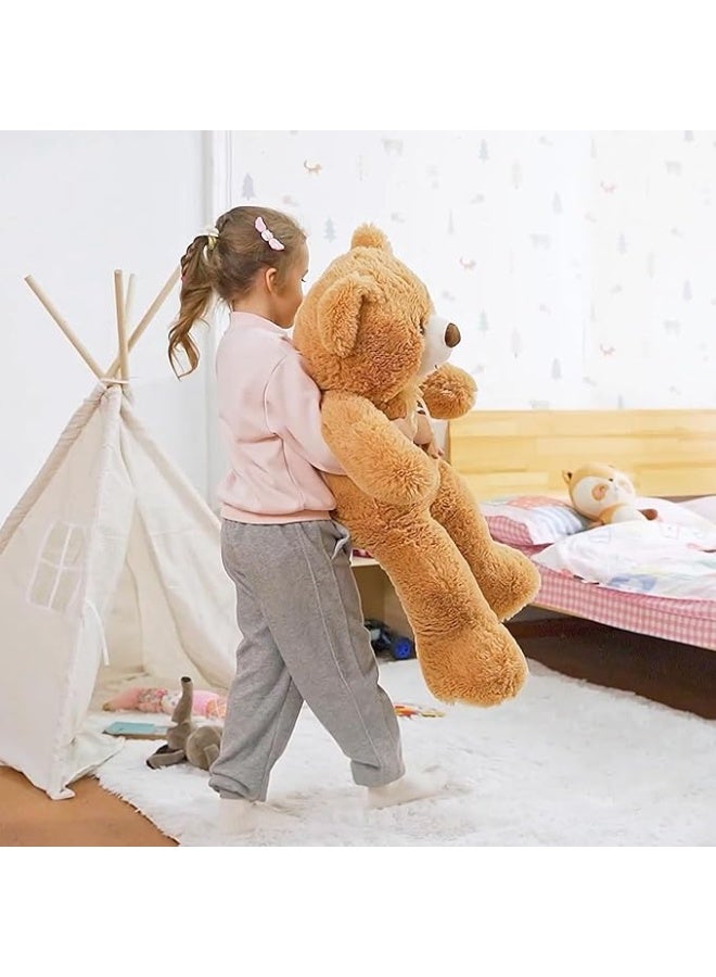 DUNISO 90cm Cute Teddy Bear, Soft and Cute Plush Bear, Skin-friendly Plush Toy, Suitable for Gifts for Girls, Girlfriends or Moms (Brown) - Image 4