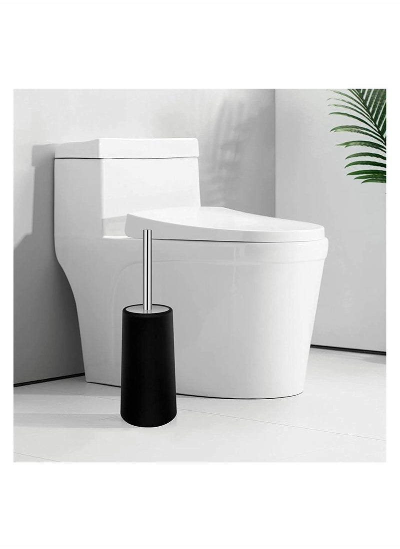 Toilet Brush and Holder, Toilet Bowl Brush Set with Stainless Steel Handle Durable Bristles for Deep Cleaning Compact Bathroom Brush Save Space Good Grip Anti-Drip Black - pzsku/Z9A8A2415CEA8763E3EB2Z/45/_/1698474320/7832ac9b-5f41-4391-aca4-dc8e7ae5fb27