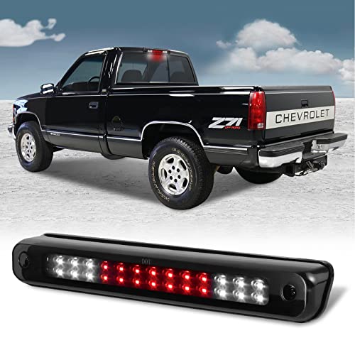 KOMAS 3rd Third Tail Rear Brake Light Replacement For 1988 1989 1990 1991 1992 1993 1994 1995 1996 1997 1998 1999 Chevy GMC C/K-Series GMT400, Waterproof Dual Row Tail Rear Cargo Light (Black Smoke Lens) - Image 1
