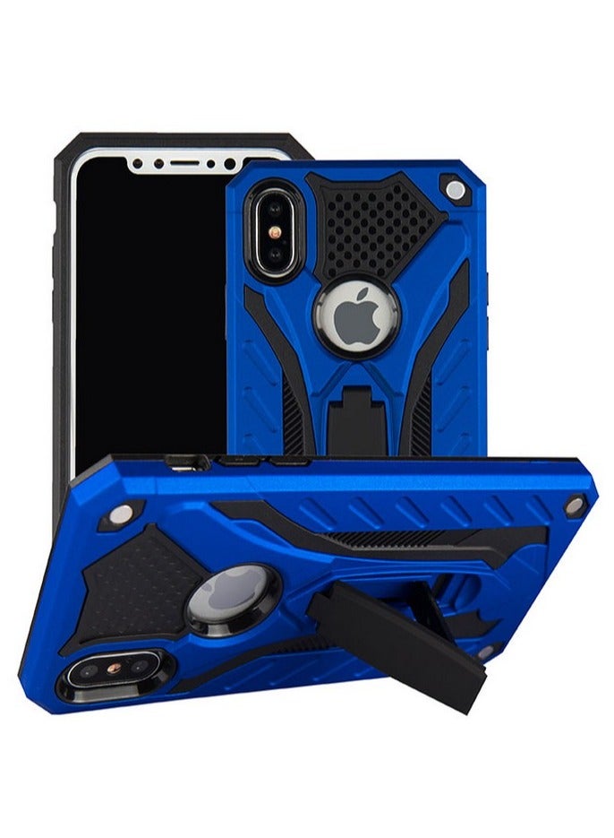 Bills iPhone X Premium Armor Case Built-In Kickstand - Military-Grade Shockproof Protective Cover with Reinforced Corners (Blue)  - Image 1