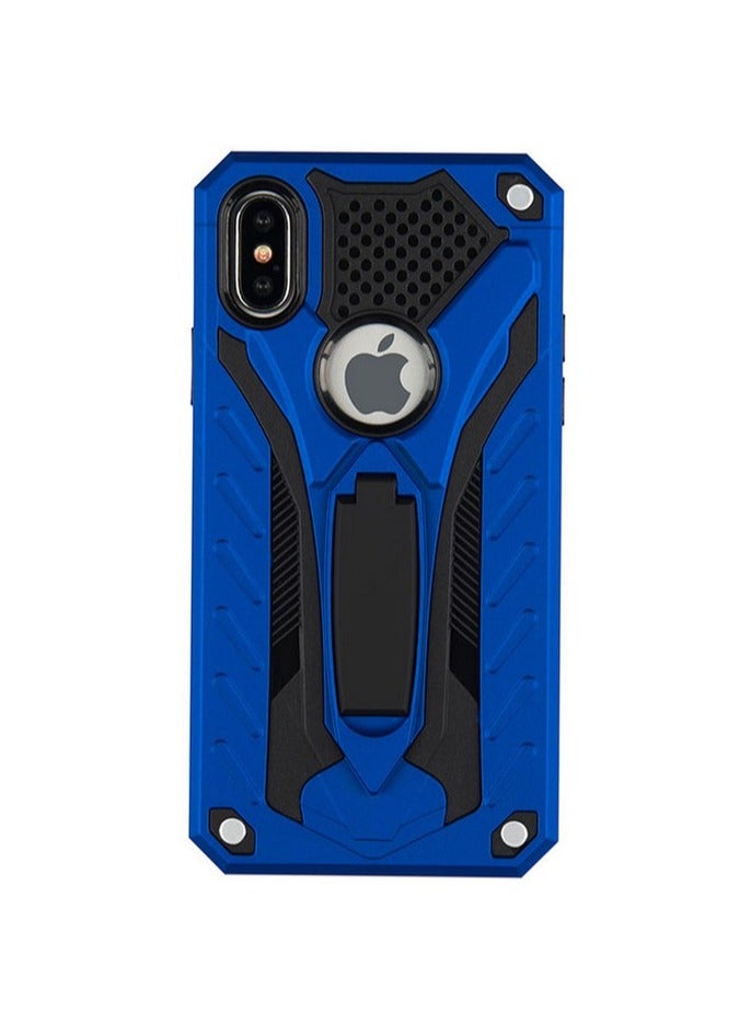 Bills iPhone X Premium Armor Case Built-In Kickstand - Military-Grade Shockproof Protective Cover with Reinforced Corners (Blue)  - Image 2
