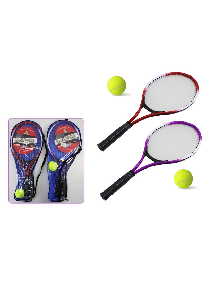 Pro Strike Precision Tennis Racket Set with Ball + Zipper Bag - Image 2
