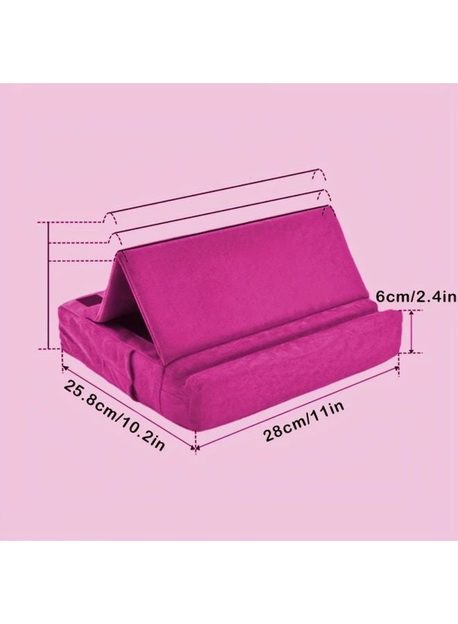 Pink Tablet Reading Pillow Holder Multi Angle Viewing for Bed Table Phones E Readers Books - Image 1