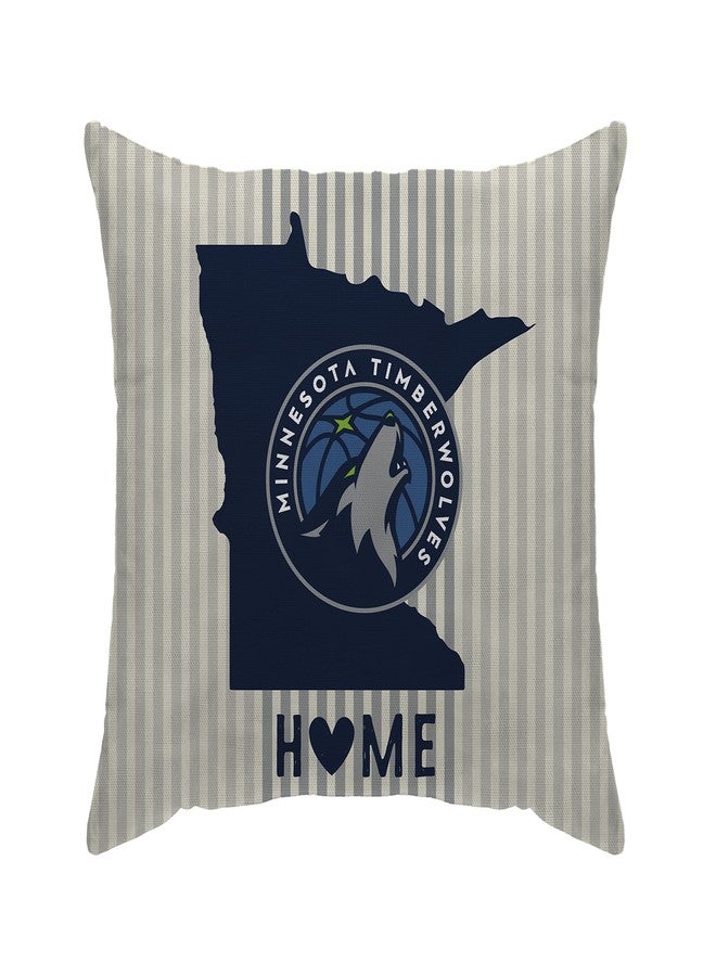 Proformance 18" x 18" Home Officially Licensed NBA 18" x 18" Home State Poly Span Throw Pillow, Minnesota Timberwolves