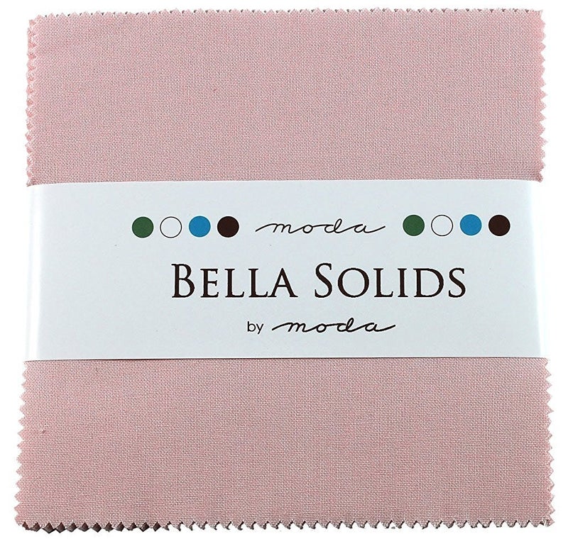 Moda Fabrics Bella Solids Pink Moda Charm Pack by Moda Fabrics; 42-5" Quilt Squares - Image 3