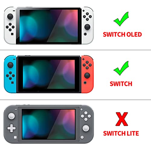 PlayVital Pink Cute Carrying Case for Nintendo Switch & OLED, Thumb Grip Caps & Kitten & Chicken Slim Travel Case for Switch Portable Hardshell Girl Storage Game Accessories - Image 2