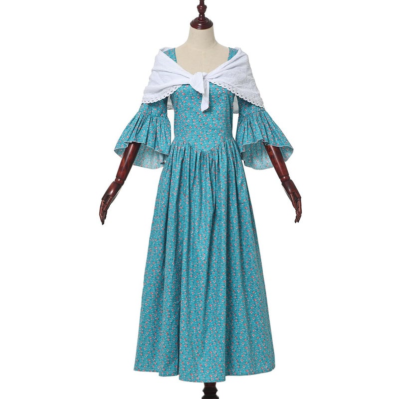 GRACEART Pioneer Woman Costume Colonial Prairie Dress for Women 100% Cotton - Image 2