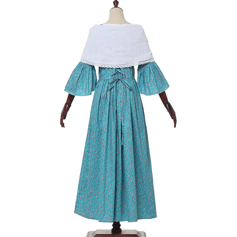 GRACEART Pioneer Woman Costume Colonial Prairie Dress for Women 100% Cotton - Image 3
