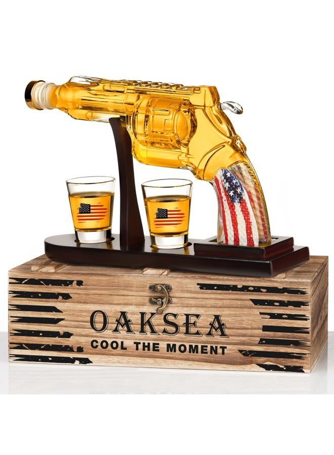 Oaksea هدايا للرجال الآباء، هدية ذكرى سنوية فريدة لعيد ميلاده، مجموعة زجاجة الويسكي - Image 1