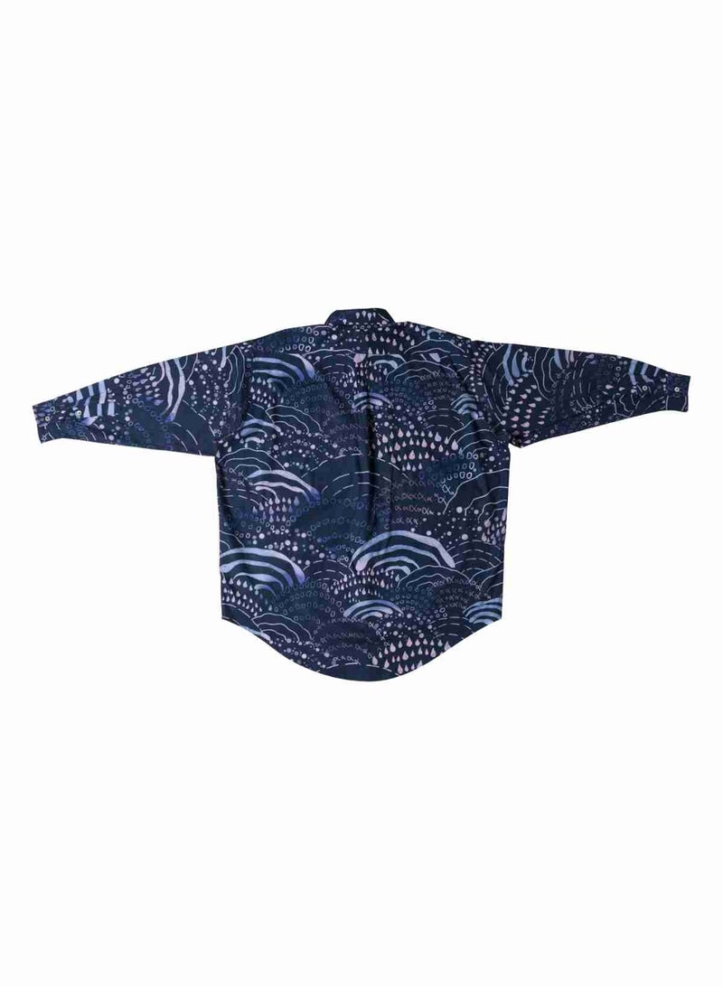 STUDIO HANHAN Long Sleeve Shirt Navy Blue  - Image 2