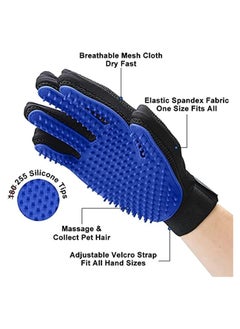 Cool Baby Style COOLBABY Pet Grooming Gloves - Gentle Hair Removal Brush Gloves - Highly Effective Pet Hair Removal Gloves - Enhanced Five Finger Design - Great for Long and Short Hair Dogs and Cats - 1 Pair  - Image 2