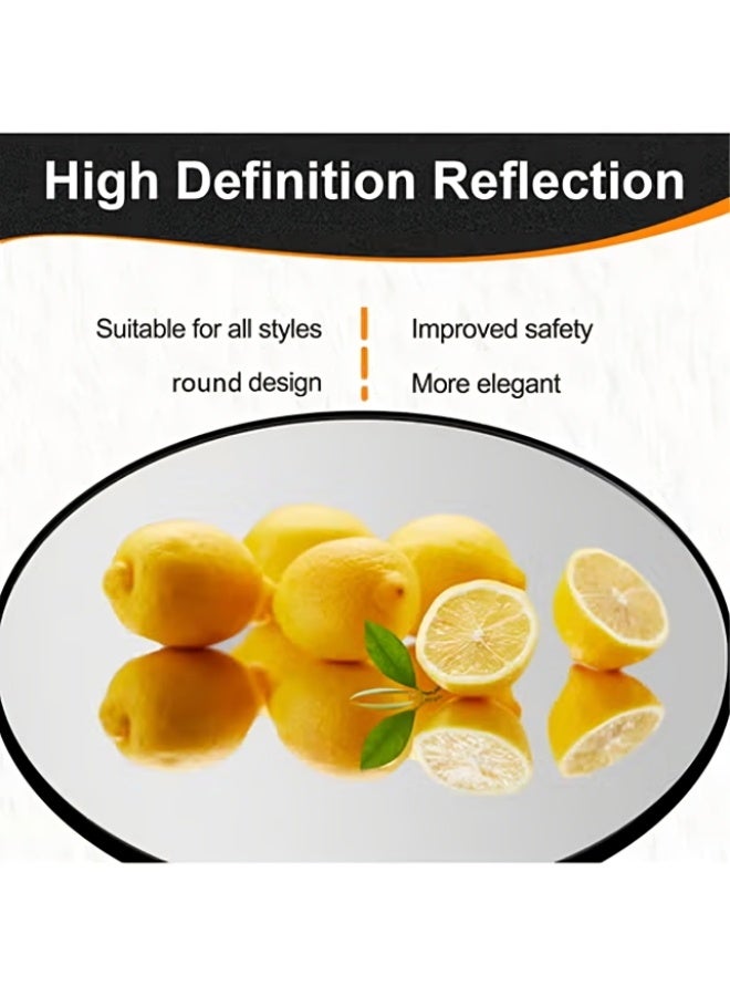 تايمي مرآة تزين بتصميم أنيق 60سم - مرآة مكياج بإطار معدني أسود - تصميمها الرائع مناسب لغرفة الملابس وغرفة المعيشة وغرفة النوم والديكور - Image 4