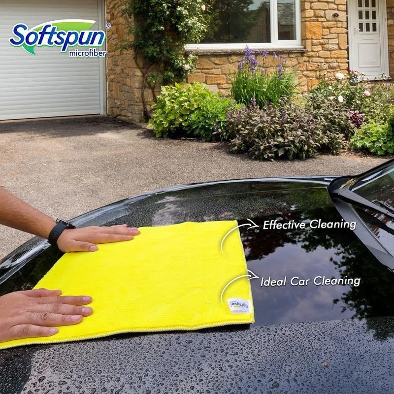 SOFTSPUN 900 GSM, Microfiber Double Layered Cloth 40x60 Cms 2 Piece Towel Set, Extra Thick Microfiber Cleaning Cloths Perfect for Bike, Auto, Cars Both Interior and Exterior.…… - Image 2