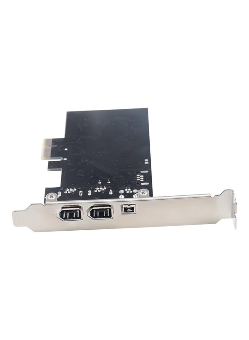 USB Tan QY 1394 PCIe FireWire 800 Adapter Card, 3 Ports (2x6-pin, 1x4-pin), Low Profile - Image 2