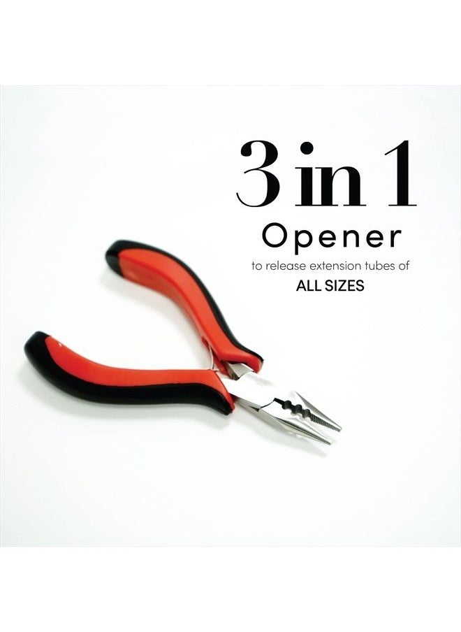 The Hair Shop Hair Extension All 5-in-1 Tool Zipper Kit for I-Tips, Beads, and Micro links | Professional Set w/Opener, Closer, Pulling Needle, Loop Needle for Hair Extensions  - Image 2
