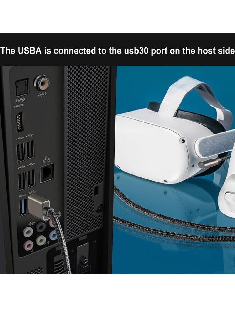 3M USB 3.1 VR streaming line link elbow cable for Oculus  Quest 2 VR Data Transfer Fast Charges VR Headset Accessories  - Image 5