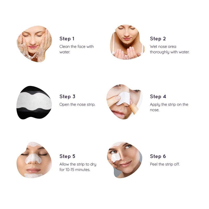 Generic Blackhead Remover Nose Strips with Charcoal Witch Hazel For Instantly Removing Black Heads White Heads Painless for Men Women Deep Cleanses Unclogs Pores 10 PCS Strawberry  - Image 4