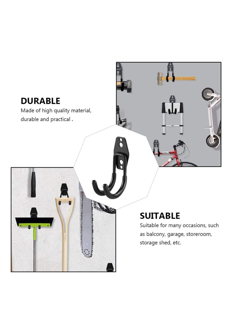 KASTWAVE 2pcs Garage Storage Hook Wall Mount Utility Hanger Bike Wall Mount Rack Horizontal Metal Adjustable Bicycle Holder Flip Up Bicycle Hook Organizing Ladder Bike Hoses  - Image 5