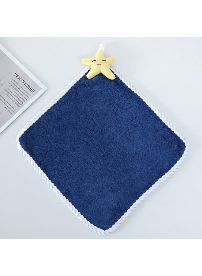 منشفة يد كرتونية متعددة الأغراض فائقة الامتصاص من الصوف المرجاني السميك، مكونة من 5 قطع، بحلقة تعليق مزدوجة الجوانب - Image 2