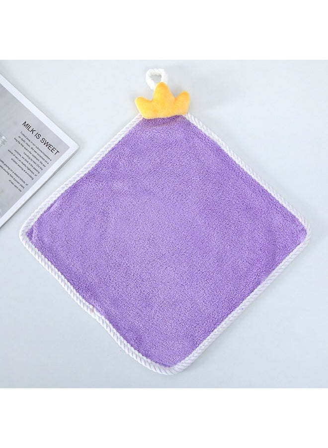 منشفة يد كرتونية متعددة الأغراض فائقة الامتصاص من الصوف المرجاني السميك، مكونة من 5 قطع، بحلقة تعليق مزدوجة الجوانب - Image 4