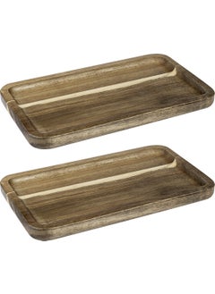 Naturalove Acacia Presentation Plate 2 Pieces - Rectangle  - Image 4
