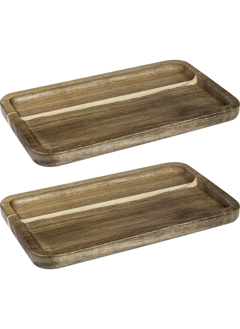 Naturalove - Acacia Presentation Plate 2 Pieces - Rectangle - Image 1