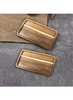 Naturalove Acacia Presentation Plate 2 Pieces - Rectangle  - Image 1