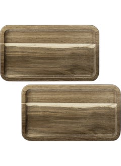 Naturalove Acacia Presentation Plate 2 Pieces - Rectangle  - Image 3