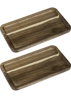 Naturalove Acacia Presentation Plate 2 Pieces - Rectangle  - Image 2