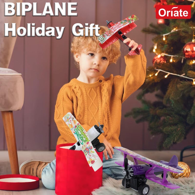 Oriate 3 Pack Die-Cast Pull Back Toy Airplane Set, Aircraft Model Toy Airplanes, Party Favor Gifts, Christmas, Halloween, Easter, Birthday, for Boy and Girl 3 Years Old and Up - Image 5
