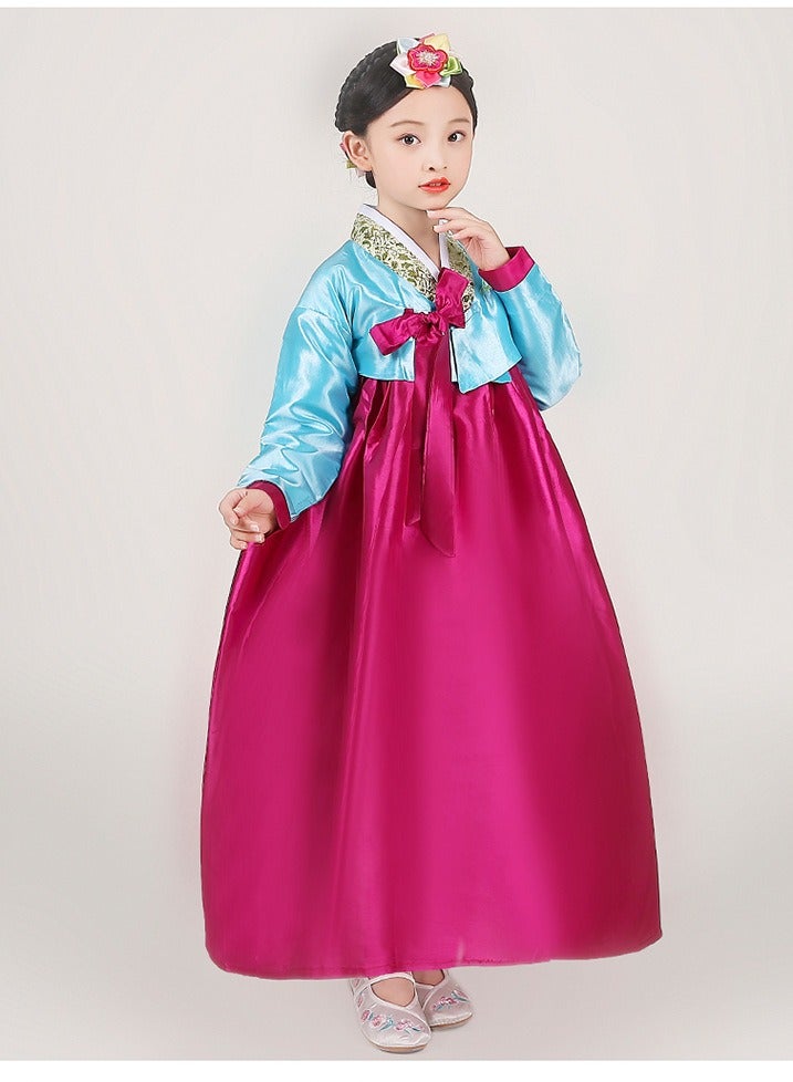 KUYING New Korean Traditional Long Sleeved Dress Cosplay Clothing 