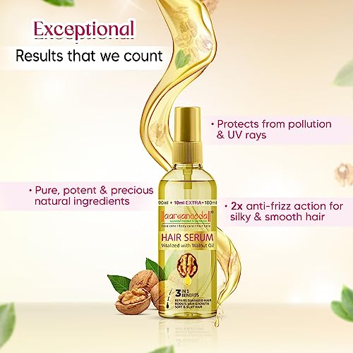 Aryanveda Hair Serum Vitalized with Walnut Oil - Serum for Hair Growth and Straightening, 45 mL (Pack of 5) - Image 5
