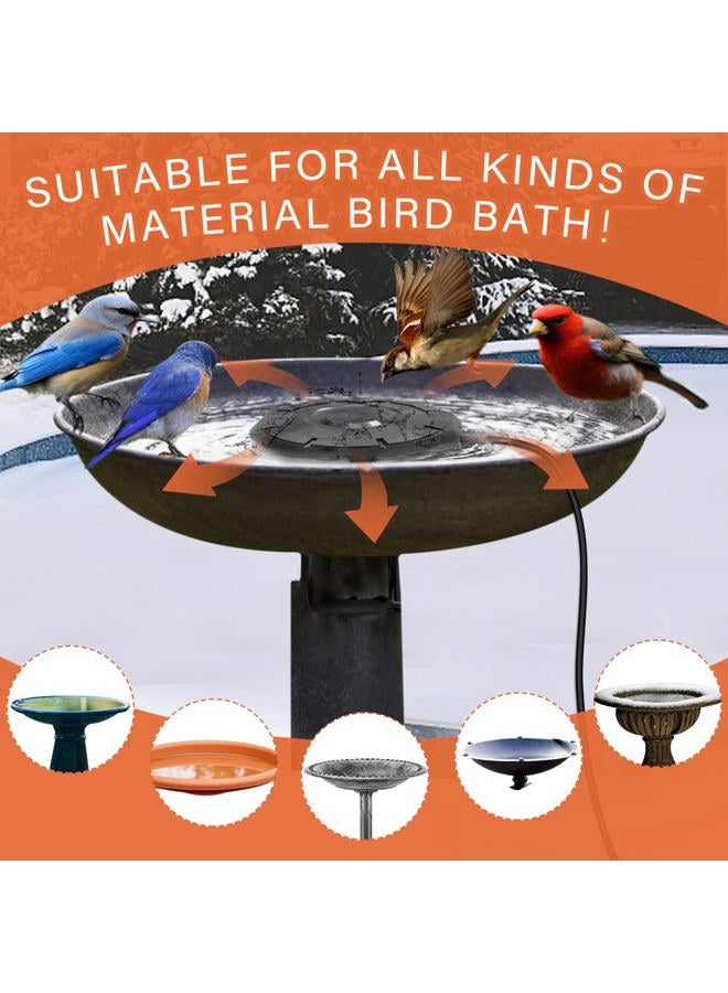 Cearktiy Bird Bath Heater,Birdbaths De-Icer,Birdbath Water Heater Deicer with Thermostatically Controlled,Heated Bird Bath Deicer Suitable for Birdbath Farm Livestock Drinking Outdoors in Winter-Black - Image 5