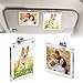 SiLiANK 2Pcs Car Visor Photo Clip 3x 35 Magnetic Square Picture Frame for Car Sun Visor Clear Acrylic Display for Family or Pet Photos Easy ClipOn Photo Holder for Car Interior Auto Accessories Gift for Drivers Mothers DayFathers Day - Image 2