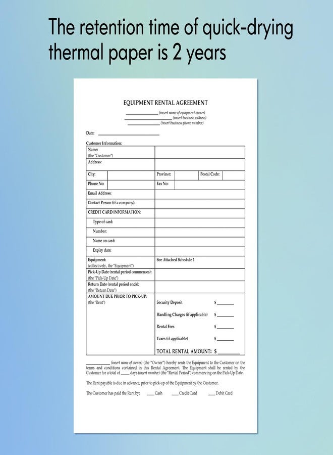 JADENS US Letter Size Quick-Dry Thermal Printer Paper 8.5''x11'', 4 Rolls, Compatible with Gloryang & JADENS PD-A4 Portable Printer - Image 5