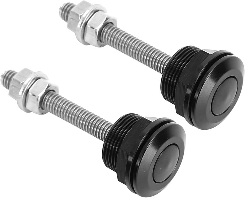 Hood Pins, Car Hood Pin Quick Release Bonnet Lock 2Pcs Universal Hood Pin Bonnet Lock Push Button Latch, Quick Release Push Button Bumper Clip Latches (22mm) - Image 2