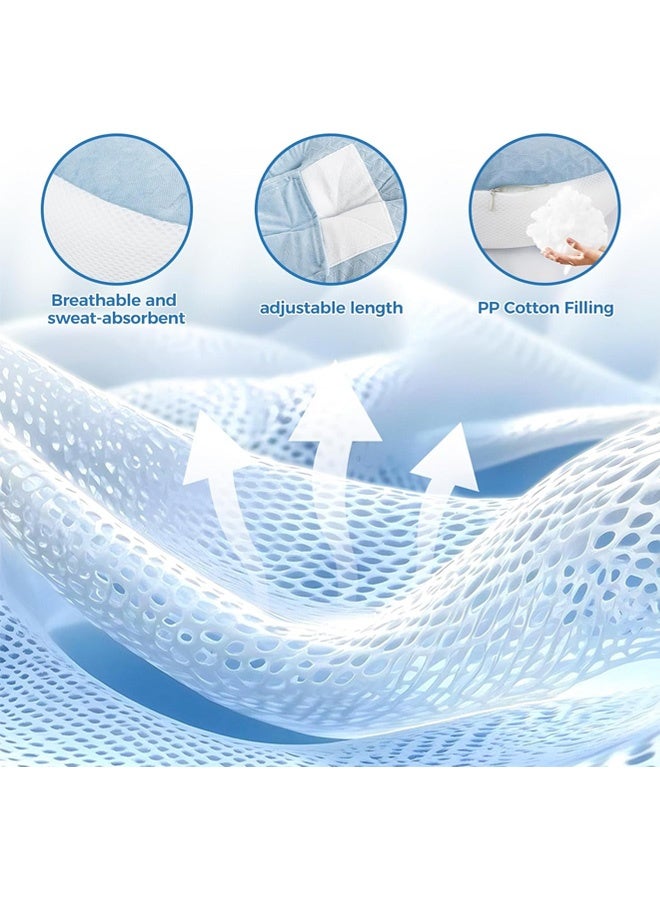 Pregnancy Pillow, Portable  U Shaped Full Body Maternity Pillow,  Support for Back, Legs, Belly for Pregnant Women, Pregnancy Pillow for Women(Blue) - Image 5