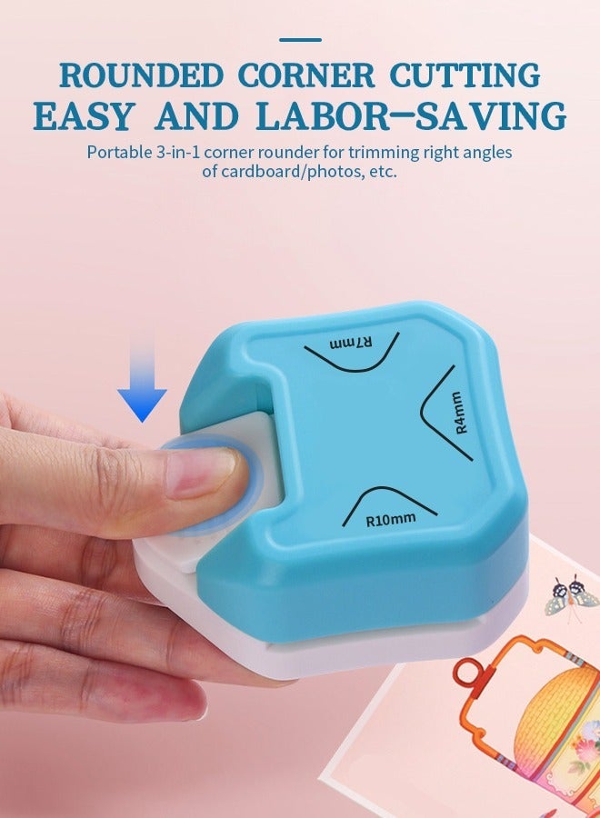 إسكدنيا مثقب زوايا 3 في 1 (R4/R7/R10 مم)، مثاقب ورق، سهل الضغط، مناسب للمنزل، المدرسة، استوديو التصوير - Image 5