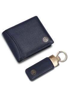HAMMONDS FLYCATCHER Leather Blue Wallet & Keyring Combo | GS592BN_KR | GR62  - Image 1